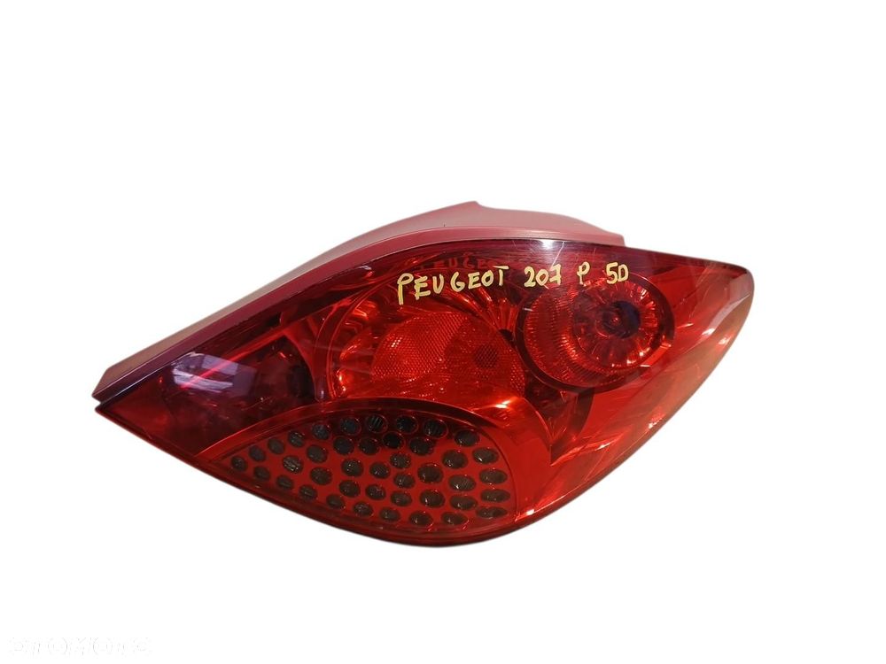 LAMPA PRAWA TYLNA TYŁ PEUGEOT 207 9649986580 - 1