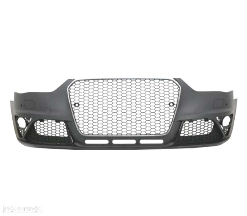 PARACHOQUES FRONTAL SEM FAROIS DE NEVOEIRO AUDI A4 B8 11-15 PDC SRA LOOK RS GRELHA CROMADA - 3
