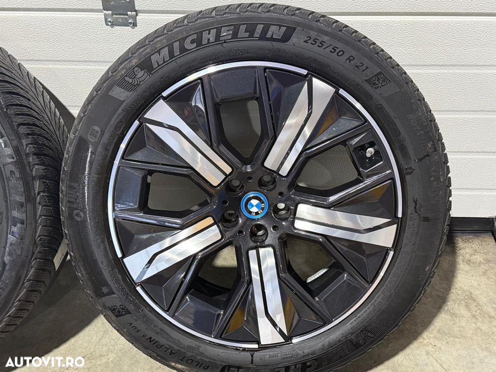 Jante Bmw iX 21 inch, originale, senzori presiune originali,anvelope iarna Michelin - 2