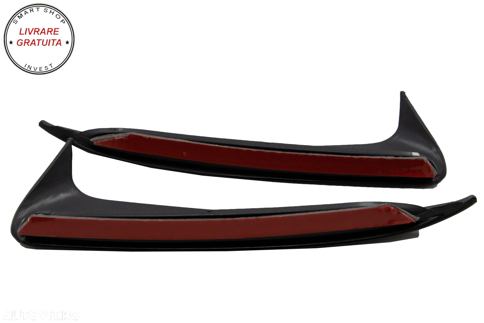 Ornamente bara Spate flapsuri Mercedes C Class W205 (2014-2020) Negru Lucios- livrare gratuita - 6