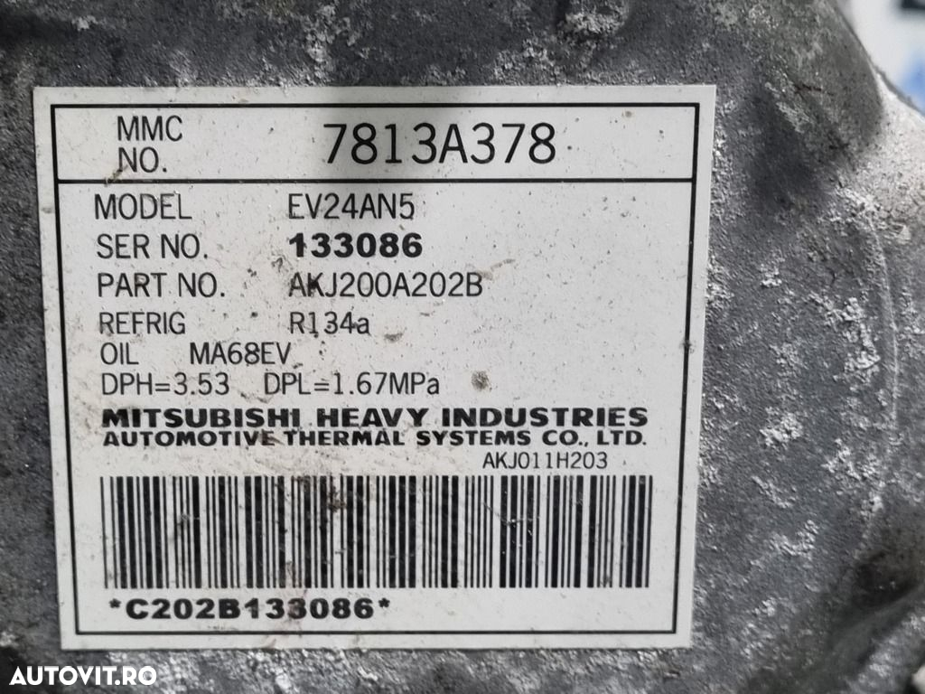 Compresor clima Mitsubishi Outlander III 2.0 Hybrid 2012 - 2015 4B11 S61 Y61 (1158) ... - 5