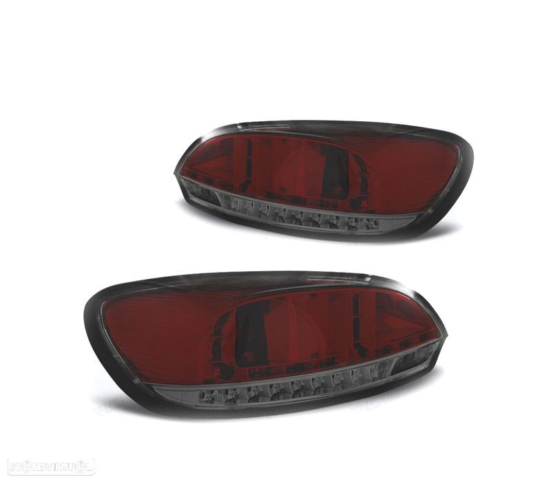 FAROLINS TRASEIROS VOLKSWAGEN VW SCIROCCO 08-14 LED FUMADO VERMELHO - 1
