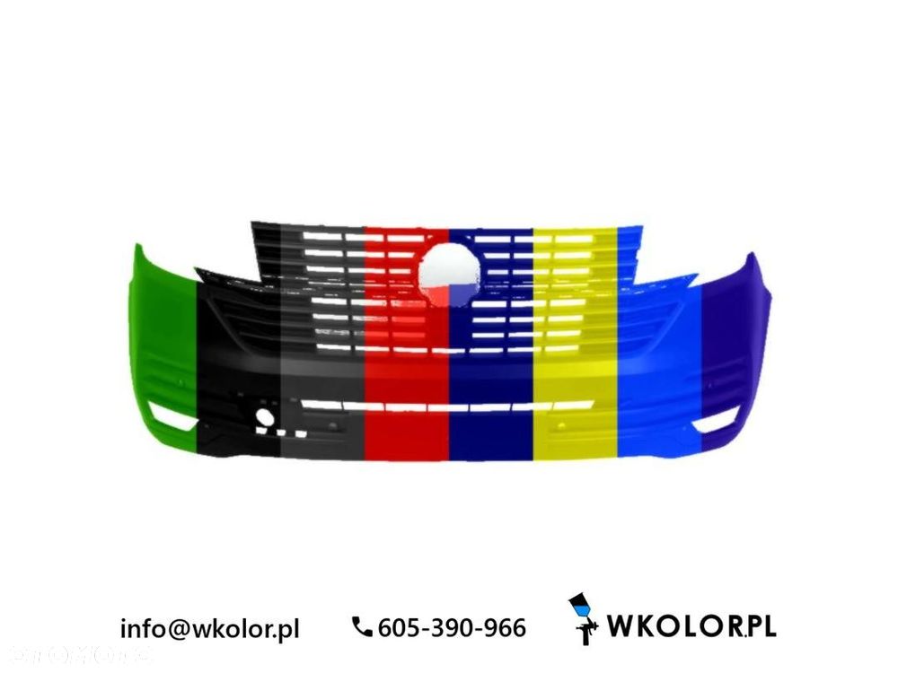 NOWY ZDERZAK VW TRANSPORTER T6 2015- LAKIEROWANY W KOLOR - 1