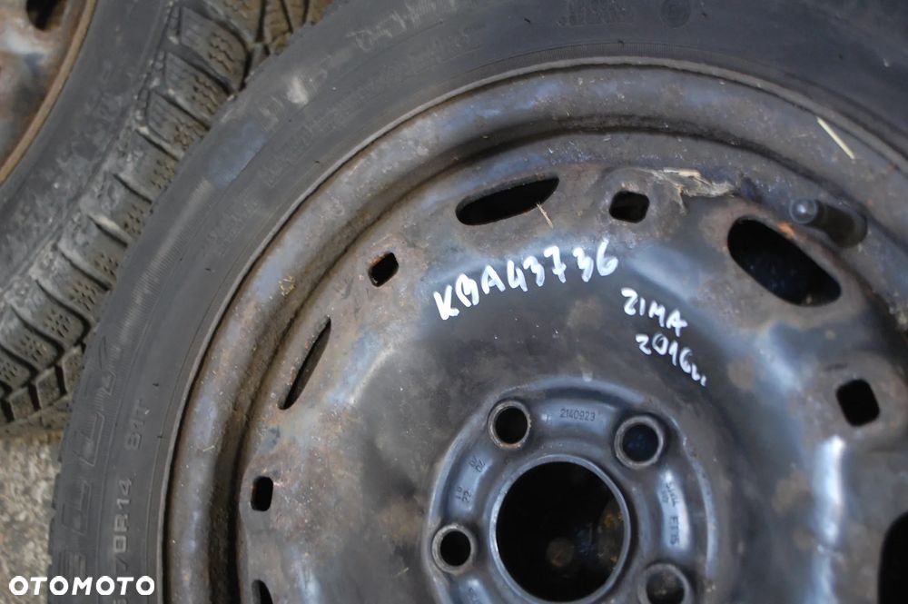 KOŁA FELGI STALOWE + OPONY 165/70R14 ZIMOWE 2016R. KBA43736  ET35 5J VW POLO IV SEAT IBIZA III SKODA AUDI - 6