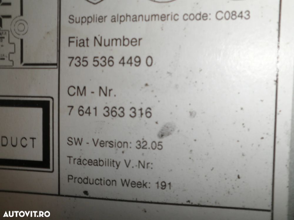 Unitate radio CD Lancia Delta 7355364490 - 3