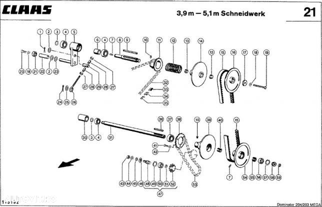 Masa Claas variator rabator - 2