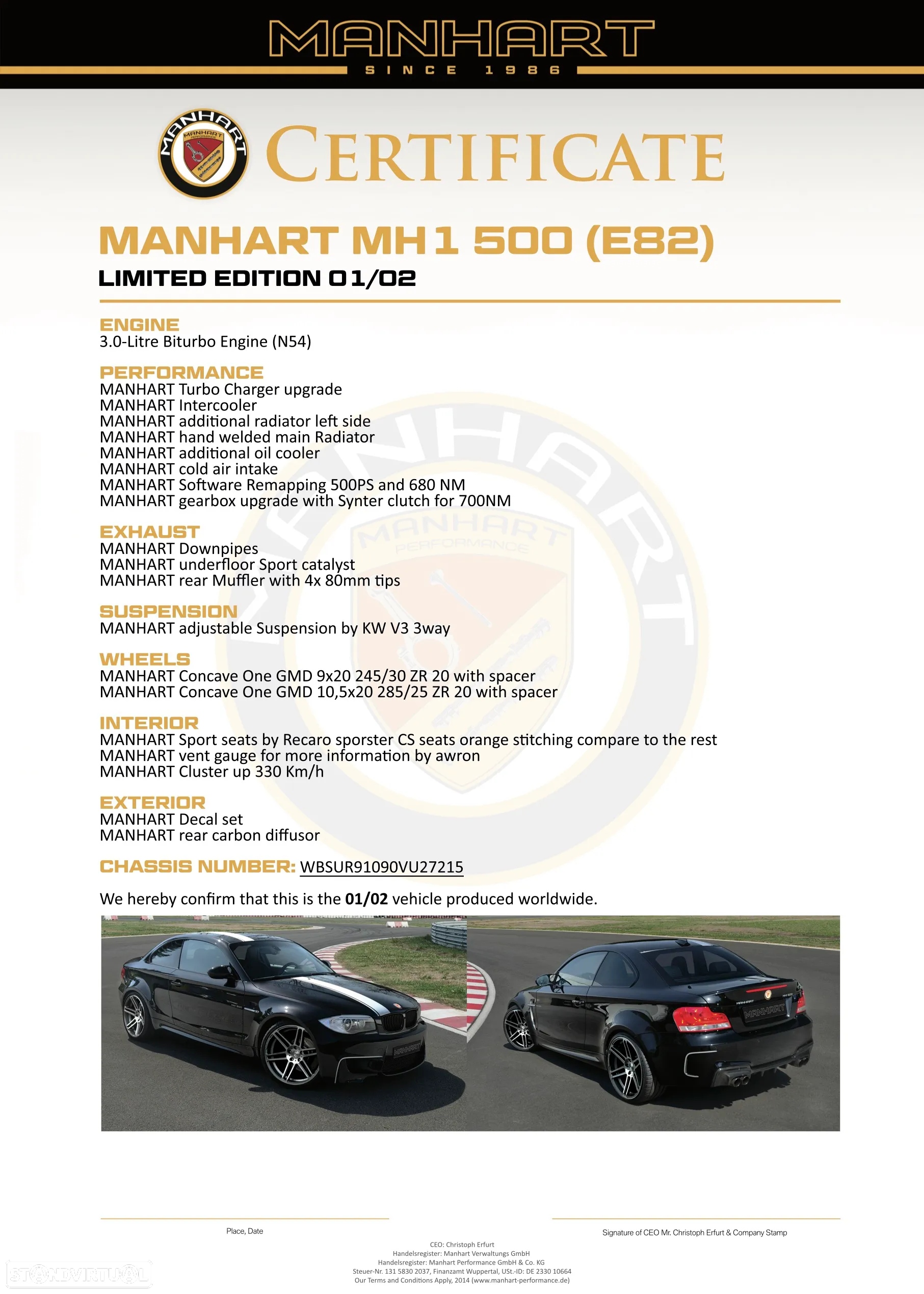 BMW 1M Coupe Manhart MH1 500 (Limited Edition 1 of 2) - 56