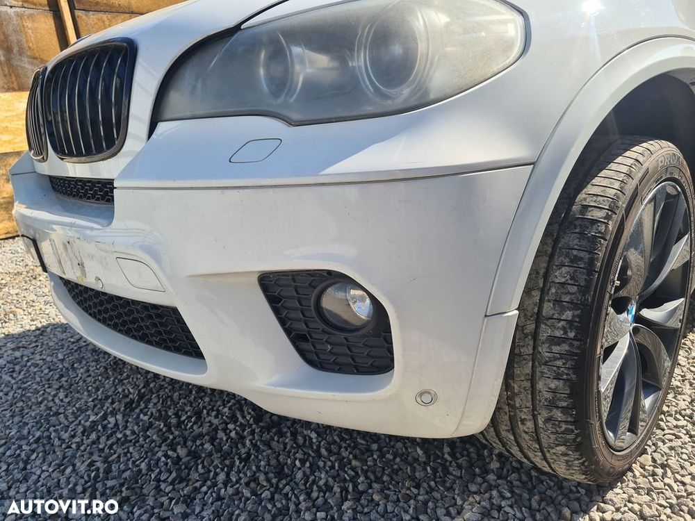 Bara fata BMW X5 E70 Facelift 2010 - 2013 ALB (1283) model cu spalatoare far - 4