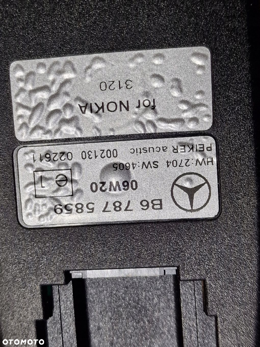 UCHWYT TELEFONU MERCEDES Phone Nokia 3120 Holder B67875859 - 4