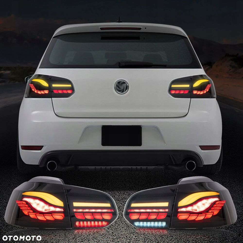 Lampy tylne kpl Vland Full Led Oled GTS Tuning Black VW Golf VI 6 5k0 2008- - 5