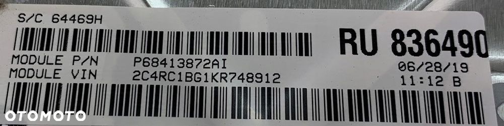 U7 CHRYSLER PACIFICA II 16- KOMPUTER STEROWNIK SILNIKA 68330910AA - 11