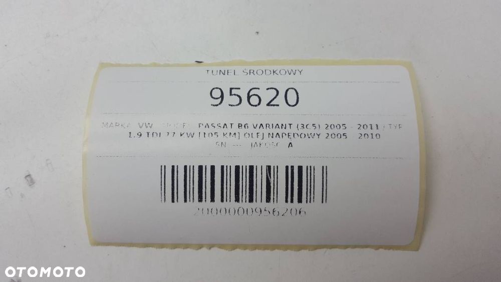 TUNEL ŚRODKOWY VW PASSAT B6 KOMBI EUROPA 2007 - 11