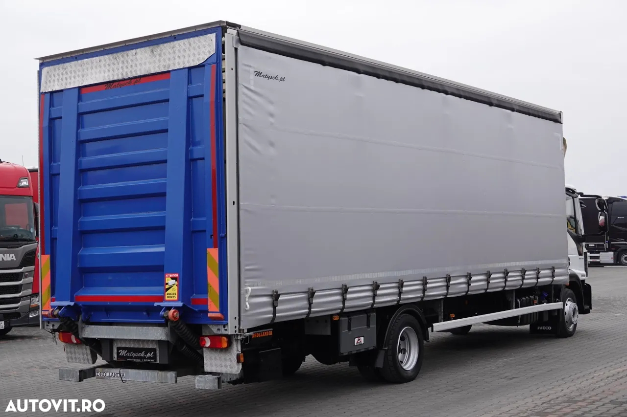 MAN EUROCARGO / 12. 190 / PERDEA - 8,5 m / SOLO / RIDIFICĂTOR / CONTRACTUL DE SERVICE POST / EURO 6 - 4