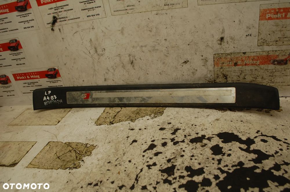 LISTWY NAKŁADKI PROGOWE PRZÓD + TYŁ AUDI A4 B7 S-LINE 8E0853375A 8E0853374A 8E0853373A - 1