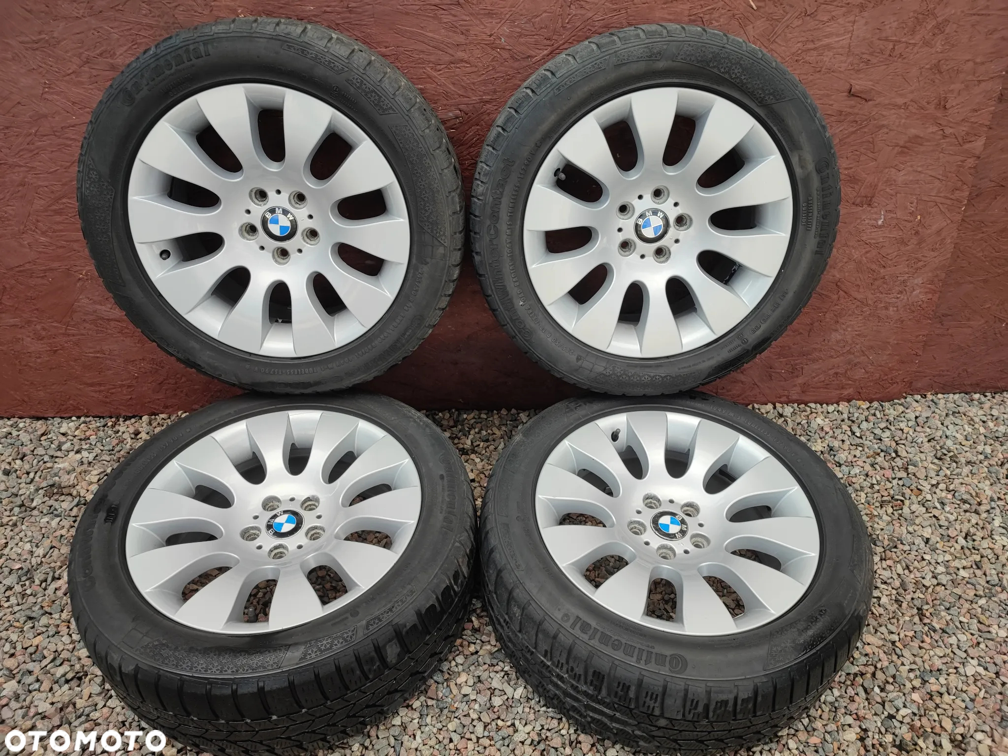 BMW E39 / E38 / X5 / X3 / E60 / E65 / E65 ORYGINALNE ALUFELG STYLINGI 91 8Jx18" ET24 + OPONY ZIMA CONTINENTAL 245/50/R18 O NR. 36 11 6 753 237 OEM W DOBRYM STANIE - 2