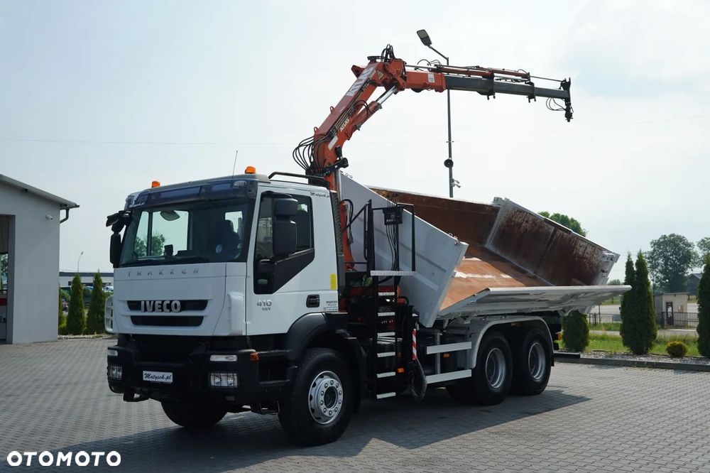 Iveco TRAKKER 410 / 6X4 / 2 STR. WYWROTKA + HDS ATLAS 125.2 /  HYDROBURTA / ROTATOR / MANUAL / EURO 5 EEV / - 7