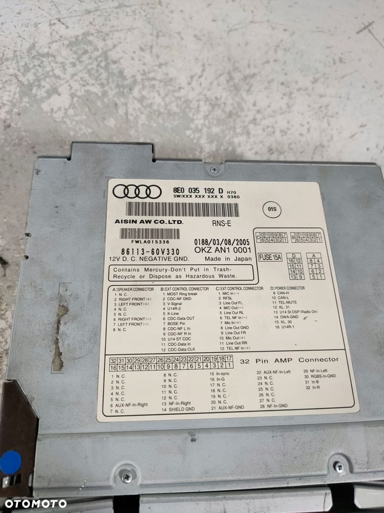 radioodtwarzacz radio nawigacja audi a4 b7 8e0035192d - 4