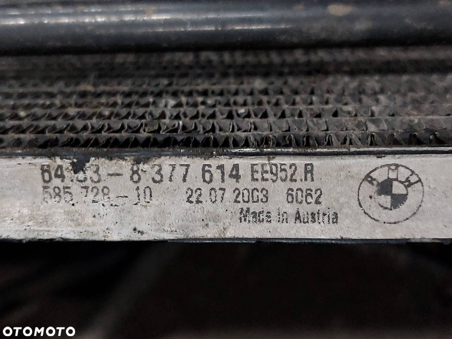 CHŁODNICA KLIMATYZACJI CHŁODNICA WSPOMAGANIA BMW E46 316i 1.8 8377614 - 3