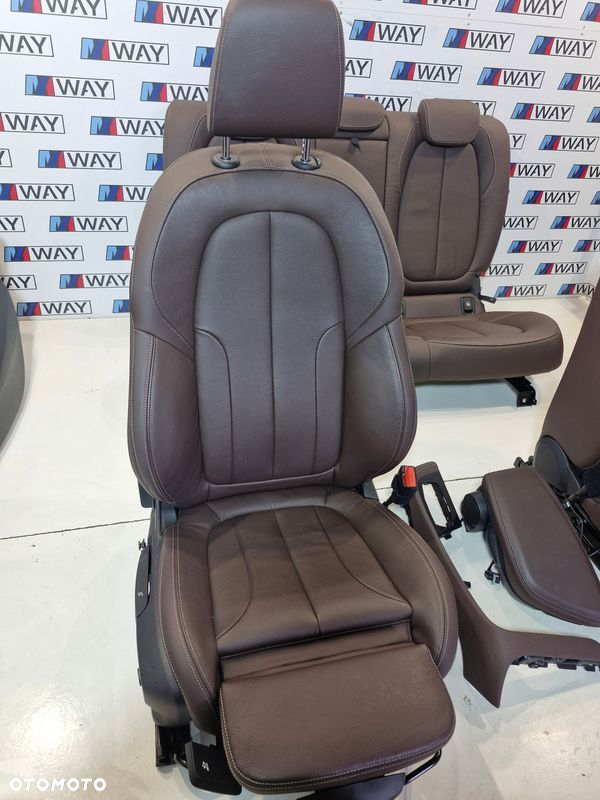 BMW X1 F48 FOTELE SKÓRA KANAPA BOCZKI SPORT SPORTSITZE BRĄZOWE GRZANE EU - 5