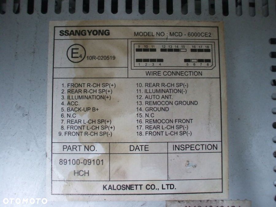 SSANGYONG ACTYON KYRON RADIO - 3