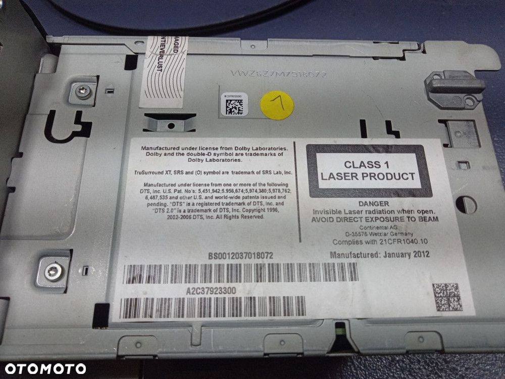 VW PASSAT B7 RADIO NAWIGACJA WYŚWIETLACZ 1T0035680H - 7