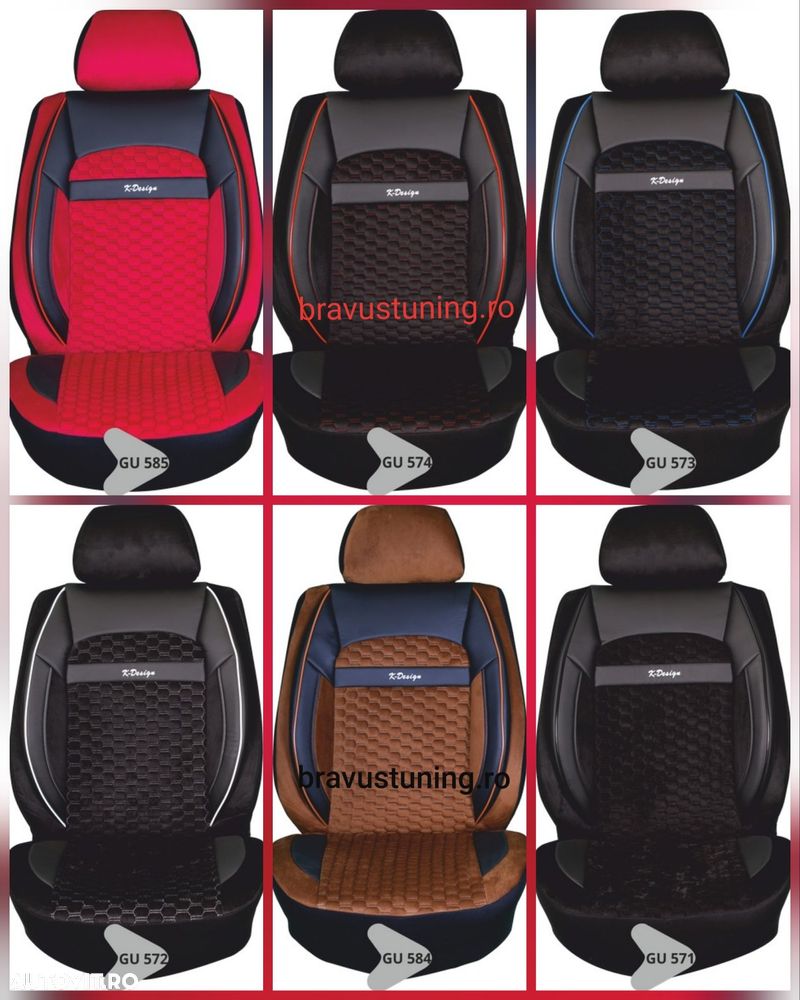 Huse scaun auto VELUR Audi,Volkswagen,Skoda Opel, BMW,Dacia,Ford,Kia - 2