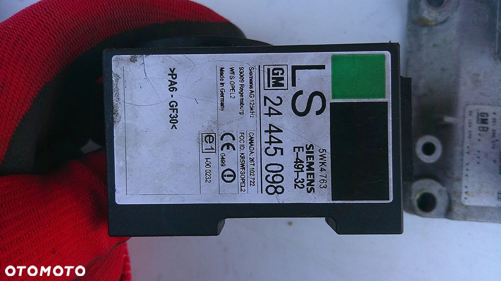 OPEL ZAFIRA A 2.0T IMMO ZESTAW STARTOWY 09164475 - 4