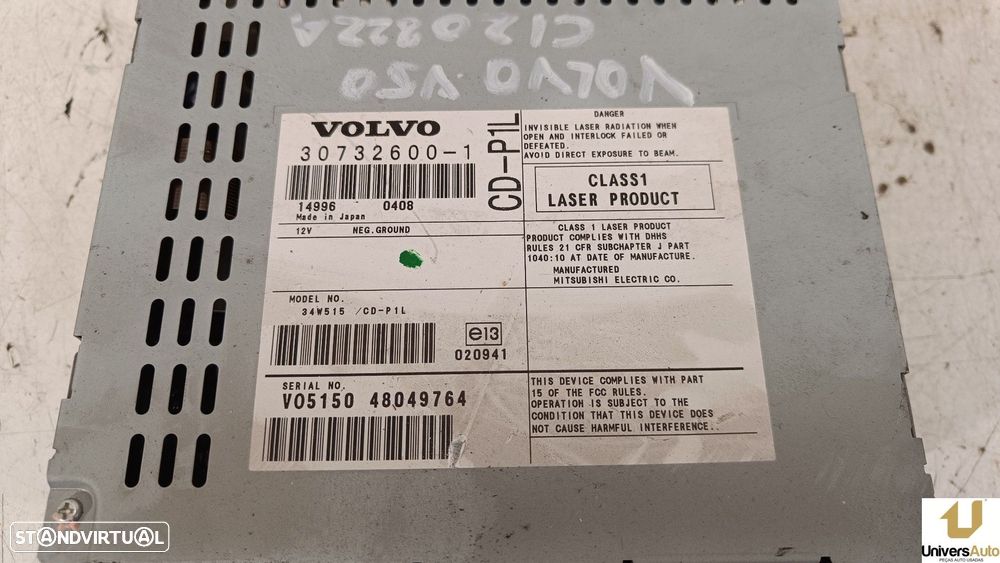 SISTEMA AUDIO / RADIO CD VOLVO V50 2005 -307326001 - 2