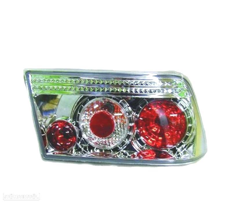 FAROLINS TRASEIROS OPEL CALIBRA 90-97 CROMADO - 1