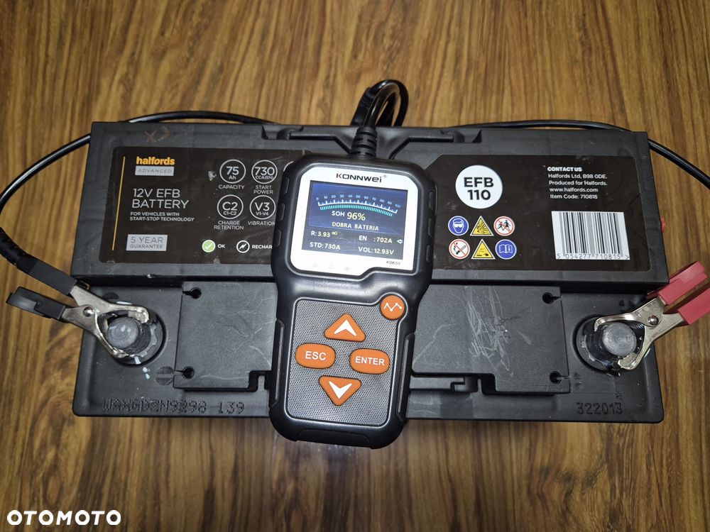 AKUMULATOR AGM HALFORDS EFB110 75AH/730 START STOP - 8