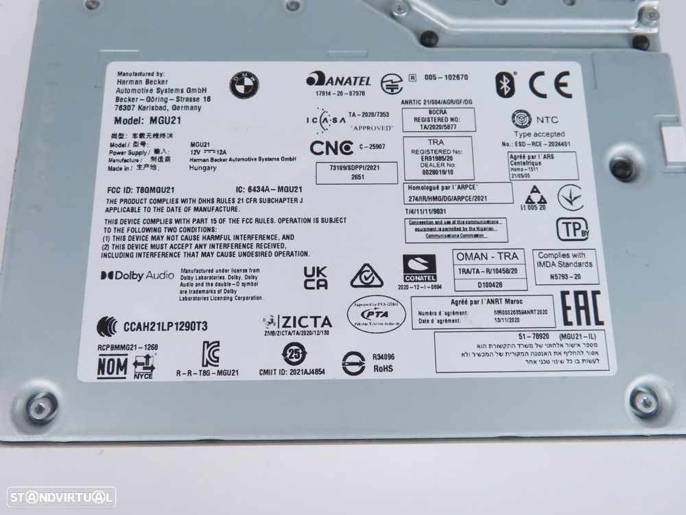 Sistema / Unidade de navegação Usado / Original BMW 3 (G20)/BMW 3 Touring (G21)/... - 4