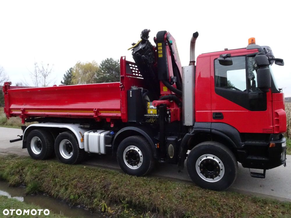 Iveco Trakker 500 Wywrotka 8x4 Kipper Hydroburta  HDS Palfinger PK 26002 EH Pojazd Specjalny - 7