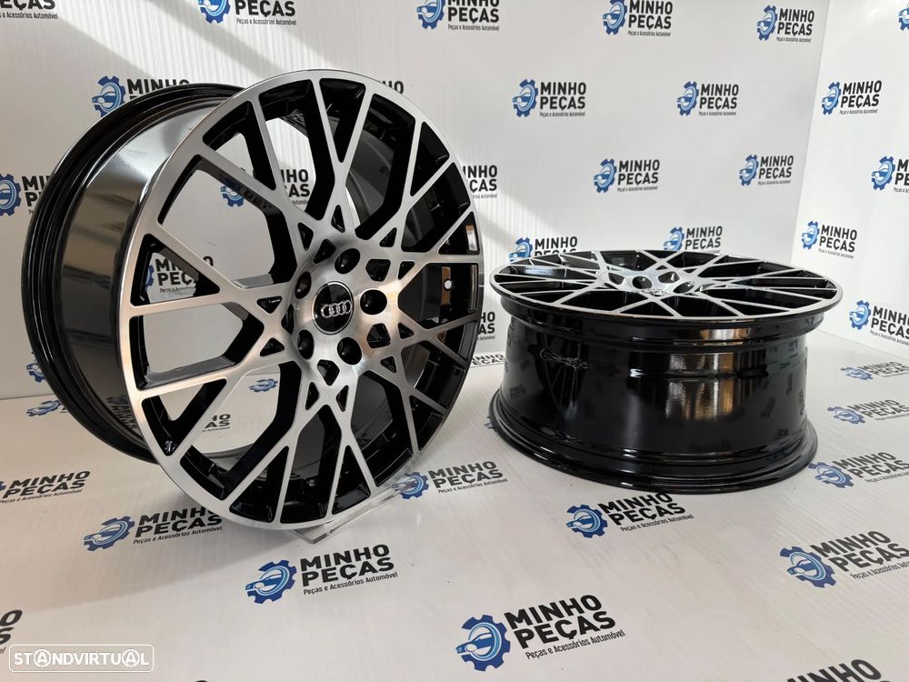 Jantes Look Audi RS4 2024 em 18 (5x112) preto e polido - 6