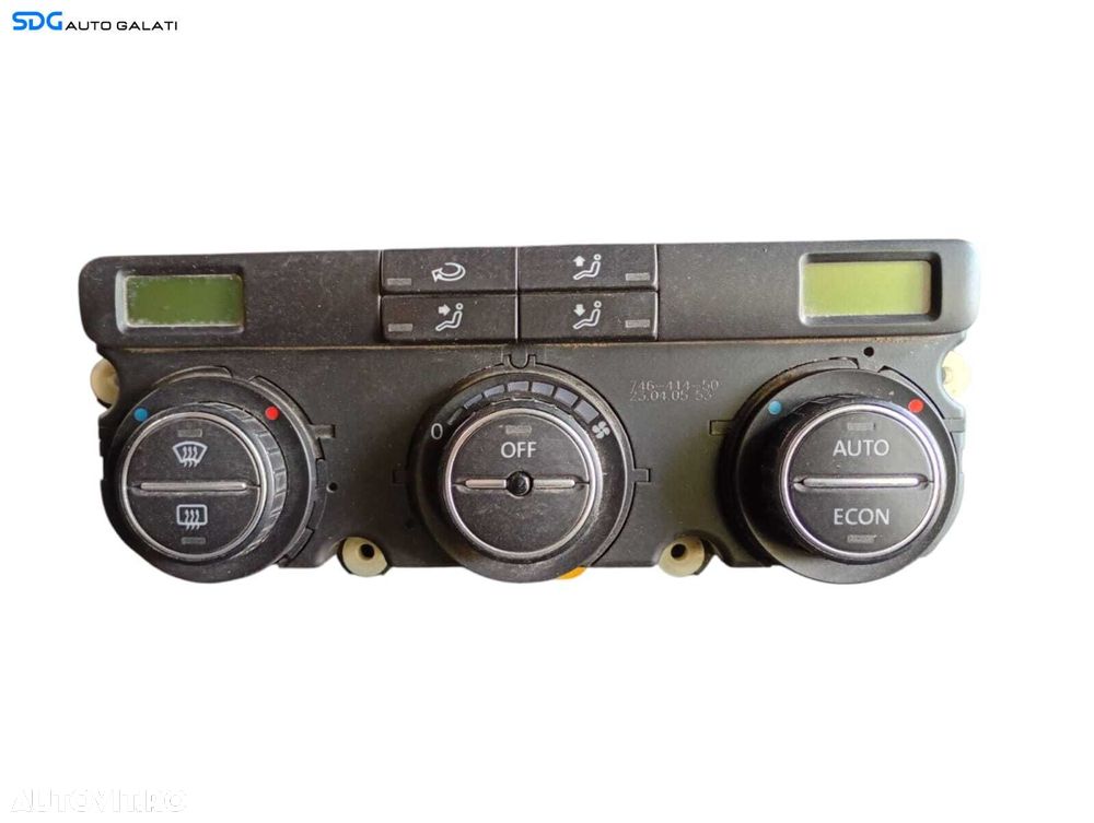 Panou Modul Unitate Comanda AC Aer Conditionat Clima Climatronic Dublu Dual Zone Volkswagen Passat B6 2005 - 2010 [LC0618] - 1