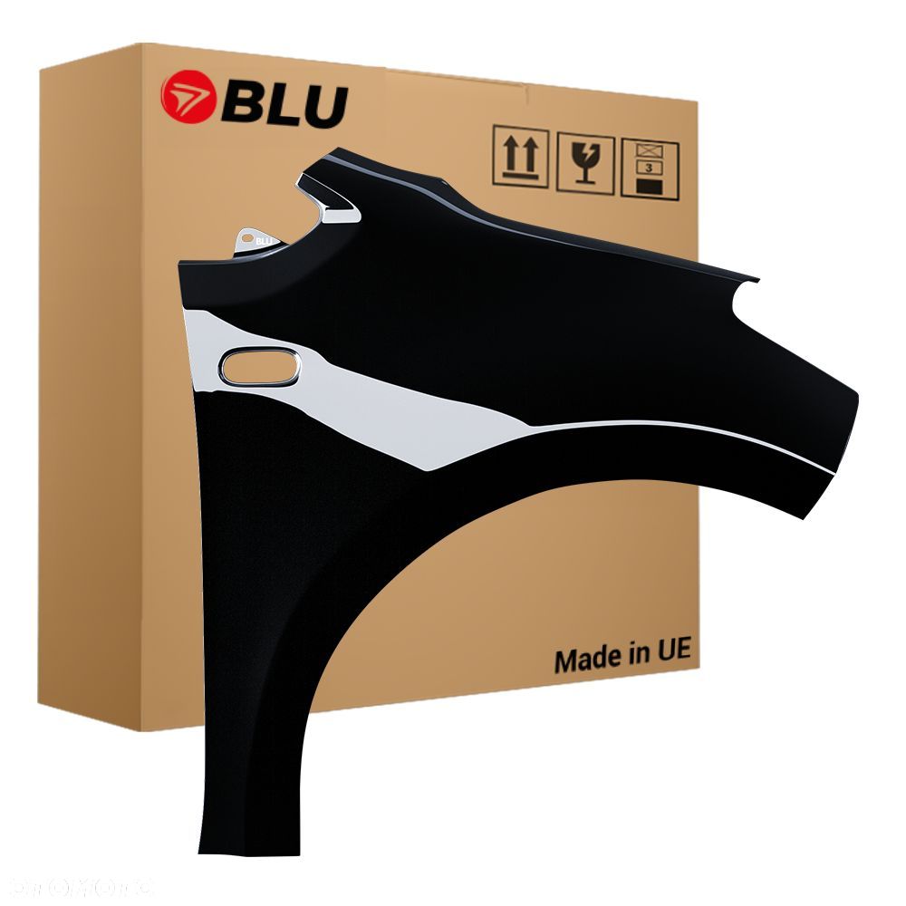 BLU Błotnik VOLKSWAGEN VW UP! LC9X prawy czarny 2012-2016 przód TiefSchwarz