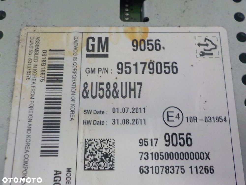 CHEVROLET AVEO I RADIO FABRYCZNE 95179056 - 2