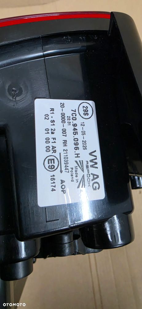 VW CRAFTER 2017-2024 LAMPA TYLNA LED PRAWA 7C0945096H ORYGINAŁ NOWA - 4