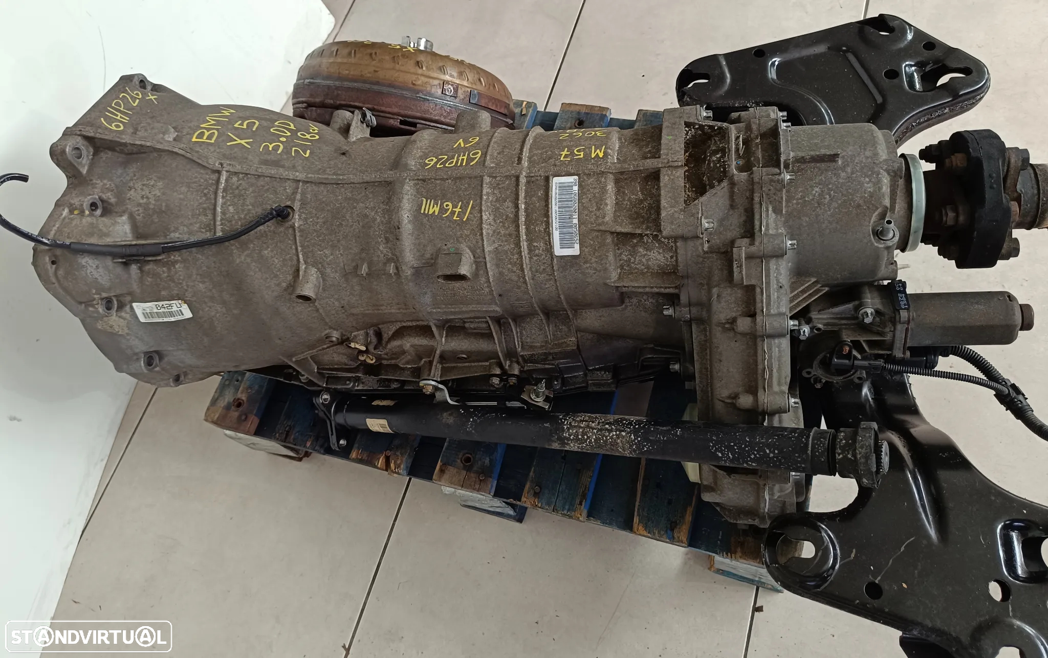 Motor Bmw X5 3.0D 218cv M57 bloco ferro 306D2  caixa velocidades 6HP26X 4x4 - 17