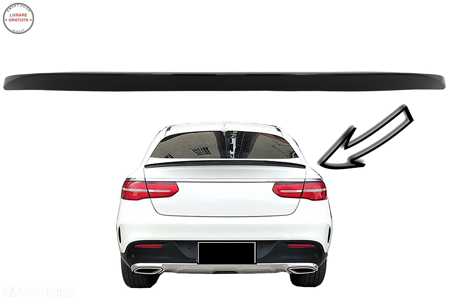 Eleron portbagaj Mercedes GLE Coupe C292 (2015-2019) Negru Lucios- livrare gratuita - 1