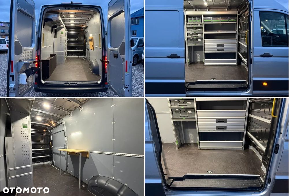 Volkswagen CRAFTER MAXI LONG XXL, MODEL L4H2, MOCNY SILNIK 2.0TDI 177KM, Euro6, Skrzynia automatyczna 8-biegów, ZABUDOWA WARSZTATOWA BOTT, Instalacja 230V, REFLEKTORY Bi-LED, KAMERA, NAWIGACJA, FOTEL z REG.+ 2x PODŁOKIETNIKI, Android Auto, Apple CarPlay, 3 OSOBOWY VAN HOMOLOGACJA VAT-1 Fabrycznie WZMOCNIONY! - 6