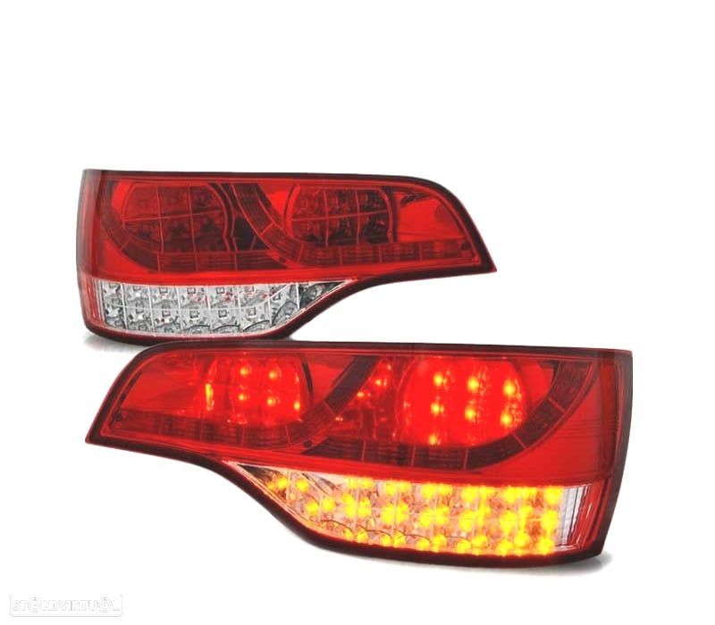 FAROLINS TRASEIROS LED AUDI Q7 06-09 VERMELHOS CLAROS - 2