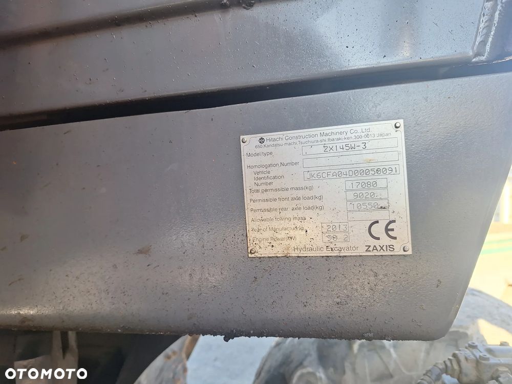 Hitachi ZX 145W - 3 / 17ton / koparka kołowa / pierwszy własciciel - 10