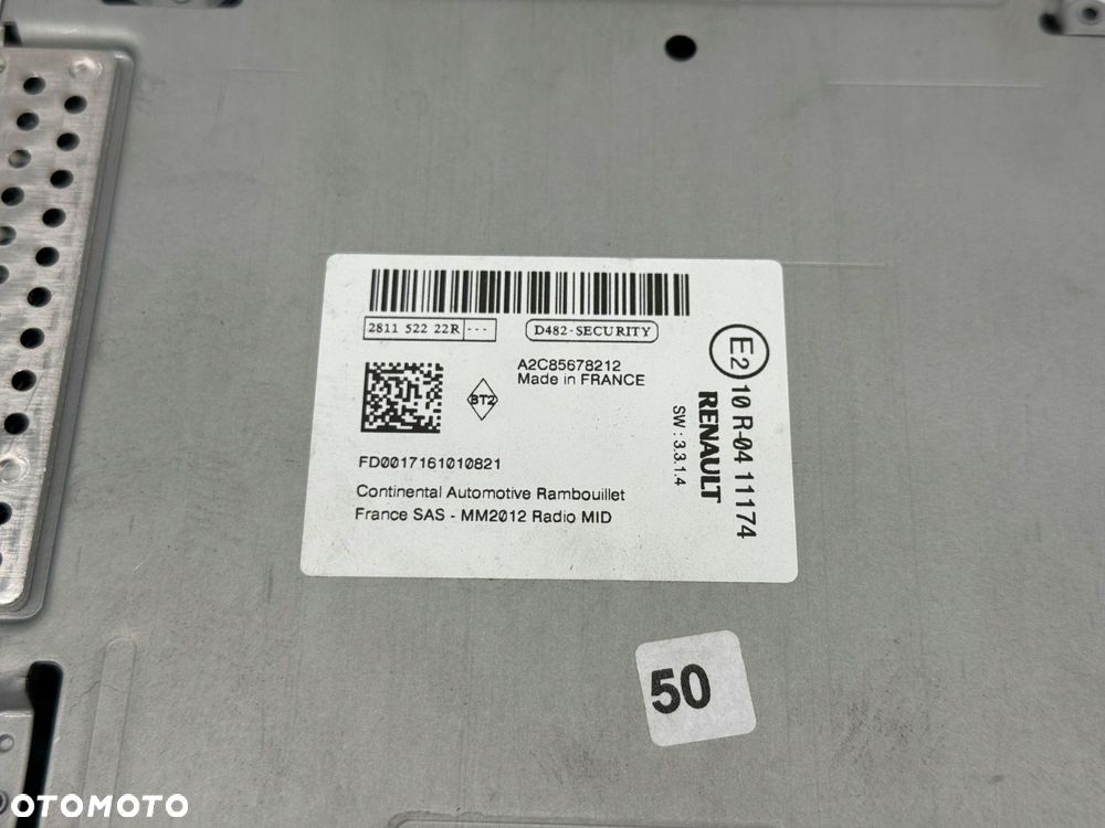stacja multimedialna radio renault zoe 281152222r - 5