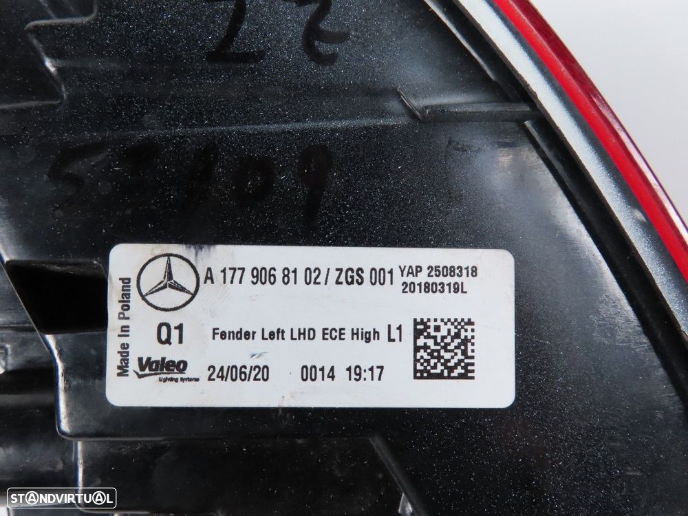 Farolim LED Esquerdo/Trás Usado / Original MERCEDES-BENZ A-CLASS (W177) A1779068... - 4