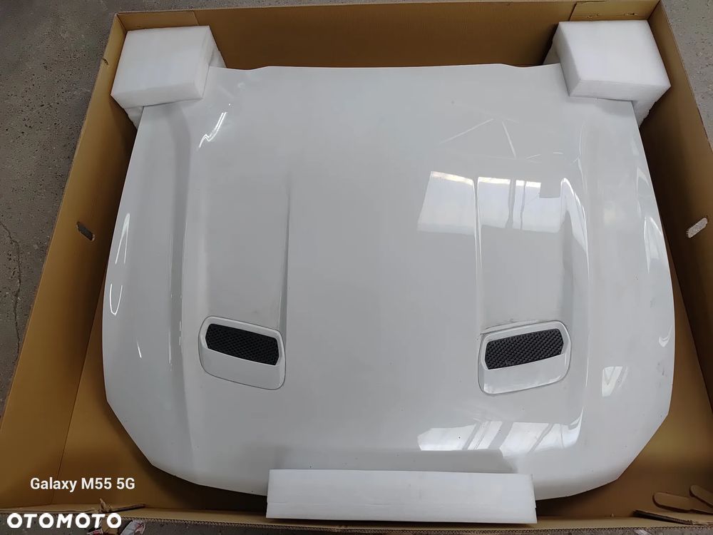 Maska pokrywa silnika zderzak przedni Mustang MK6 polift fartuch prawy górny Oem, listwy nakładki progowe - 1