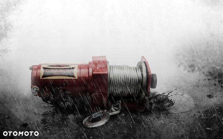 ~1T WYCIĄGARKA DRAGON 12V ELEKTRYCZNA wciągarka linowa do pługa quada - 3