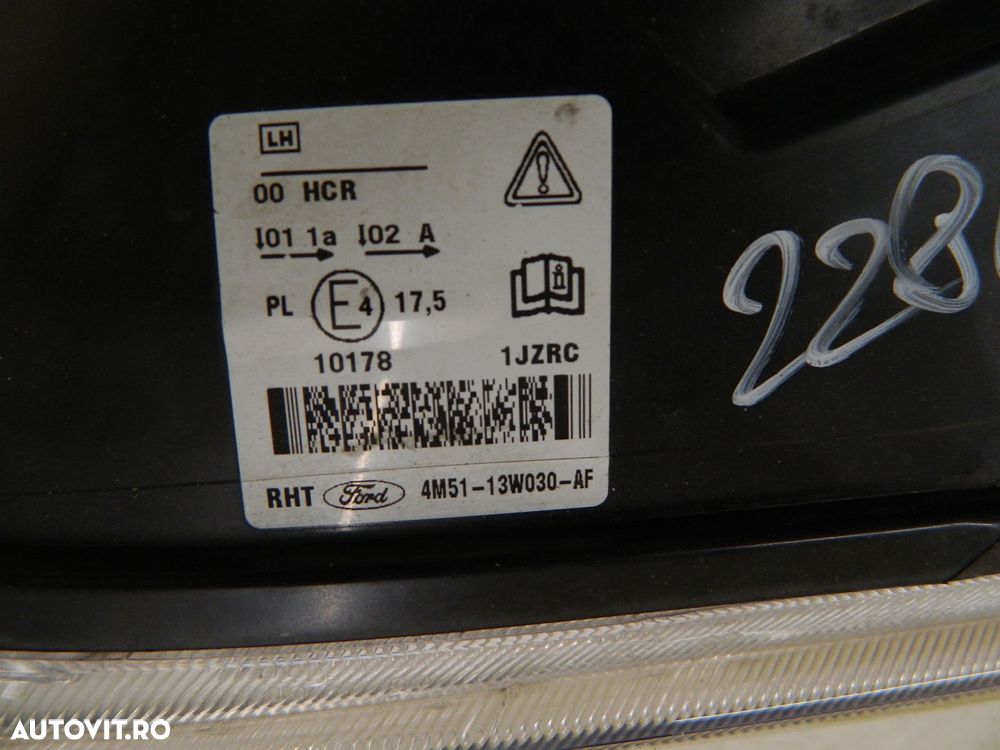 Far stanga Ford Focus 2, 2004, 2005, 2006, 2007, 2008, 2009, cod origine 4M51-13W030AF. - 6