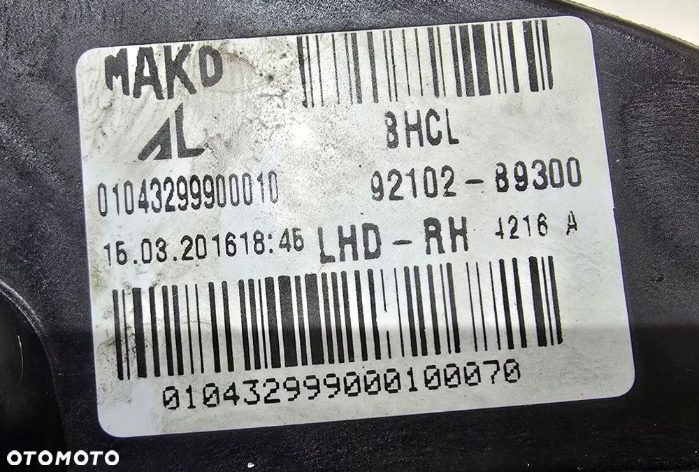lampa przód prawy prawa hyundai i10 ii 13-19r eur 92102-b9300 - 6