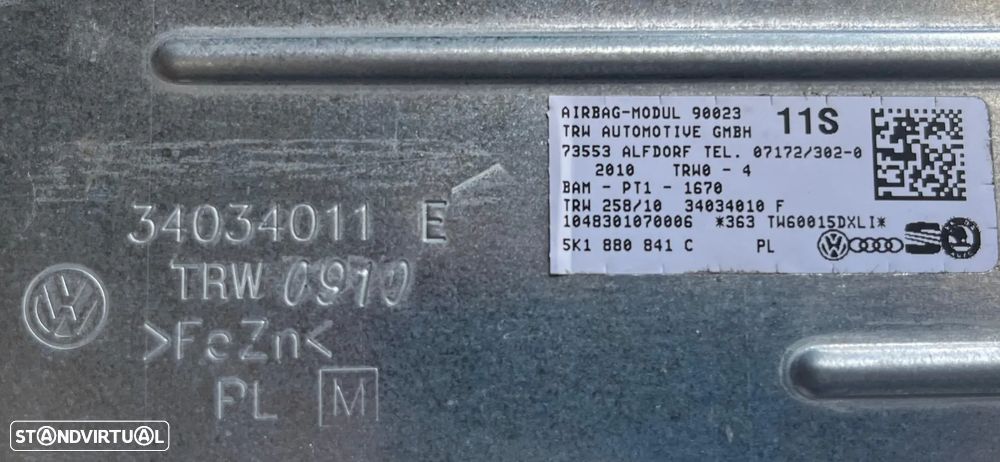 Tablier com Airbags VW Golf VI 2010 - 8