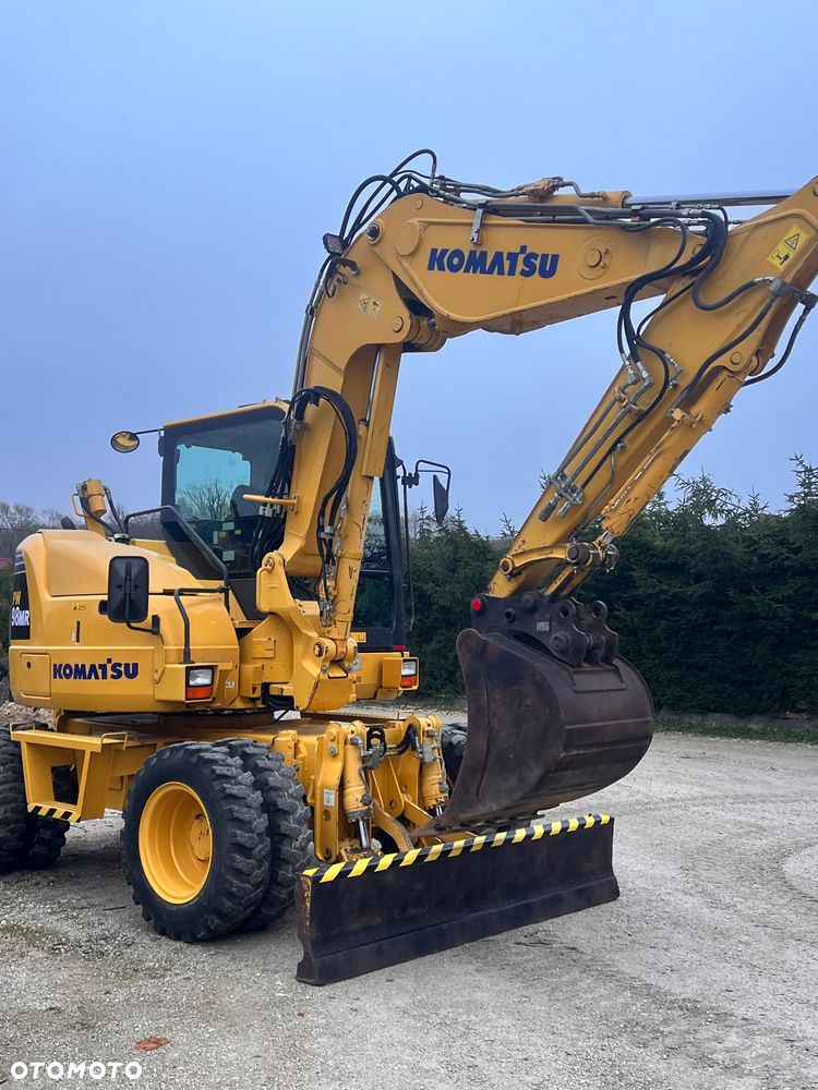 Komatsu Koparka kołowa KOMATU PW98MR-8 10ton 4x4x4 ośki skrętne Ramię 3x łamane BEZ DPF i ADBLUE 4 cyl dodatkowe wyjścia hydr Pług Podpory  2012 szybka zwinna Prosto z importu 1 właściciel Cat TEREX Liebherr Wacker Pw 98 Mr 8 11 - 13